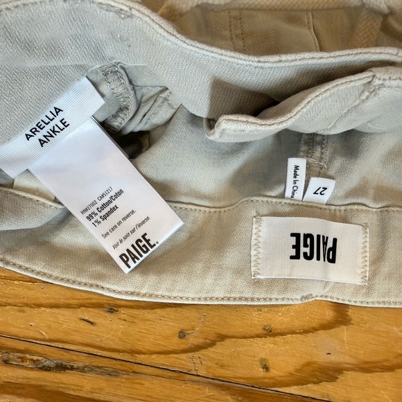 PAIGE Anessa Ankle drawstring pants in cream / ecru shade - Picture 4 of 6